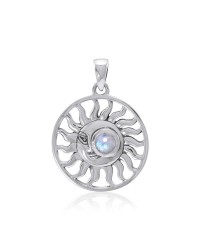 Celestial Beauty Rainbow Moonstone Pendant