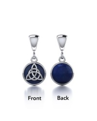 Celtic Interlaced Triquetra Lapis Flip Pendant