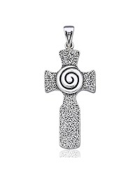 Celtic Cross Spiral Pendant