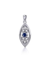 Celtic Triquetra Lapis Pendant