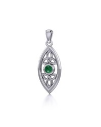 Celtic Triquetra Malachite Pendant