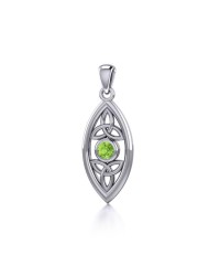 Celtic Triquetra Peridot Pendant