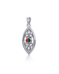 Celtic Triquetra Rainbow Pendant