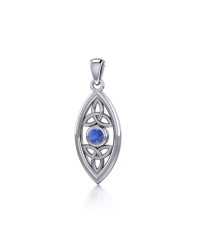 Celtic Triquetra Sapphire Pendant