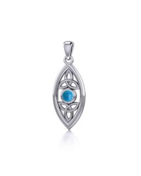 Celtic Triquetra Turquoise Pendant