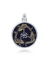 Chinese Fish Feng Shui Gold Pendant