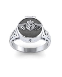 Claddagh Sterling Silver Poison Ring