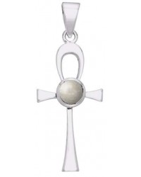 Ankh Egyptian Pendant with Mother of Pearl Gem