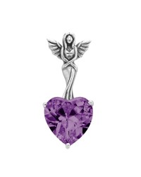 Elegance of the Earth Angel Pendant with Heart Shaped Amethyst