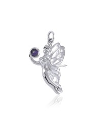 Enchanted Fairy Holding an Amethyst Charm