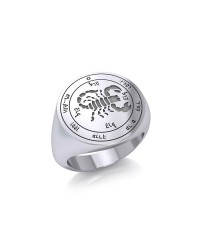 Fifth Pentacle of Mars Mens Signet Ring