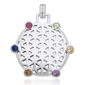 Flower of Life Pendant with Gemstones