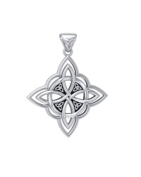 Four Point Knot Silver Pendant