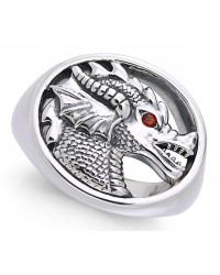 King Arthur Pendragon Seal Garnet Ring