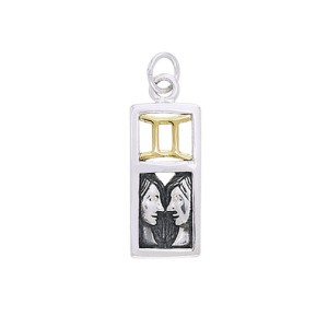 Gemini Silver and Gold Charm