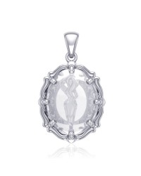 Goddess of Passion Natural Clear Quartz Pendant