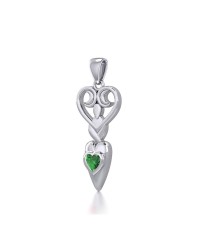 Goddess with Emerald Heart Pendant