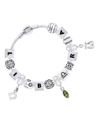 Libra Astrology Bead Bracelet with Gem