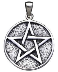 Pentacle Solid Silver Pentagram Pendant