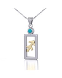 Sagittarius Pendant with Turquoise Jewelry Set