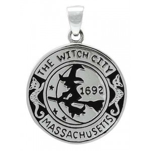 Salem Witch Commerative Sterling Silver Pendant