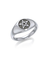 Pentagram Signet Ring - Pentacle Talisman