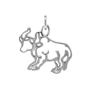 Taurus Zodiac Symbol Charm