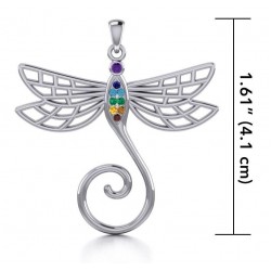 Dragonfly Charm Holder with Gemstones