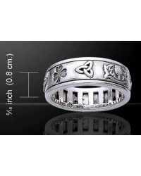 Irish Pride Sterling Silver Fidget Spinner Ring