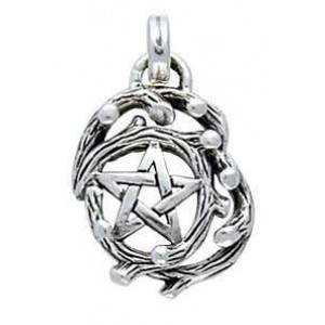 Tree Pentacle Pendant in Sterling Silver