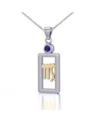 Virgo Pendant with Sapphire Jewelry Set