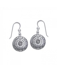 Wheel of the Year Silver Earrings