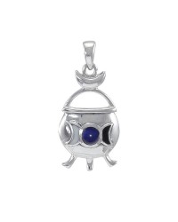 Witches Cauldron Silver & Sapphire Pendant