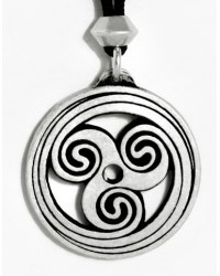 Celtic Spiral Pewter Necklace