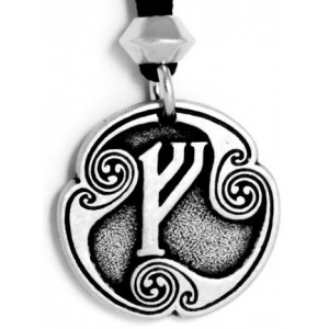 Fehu - Rune of Prosperity Pewter Talisman