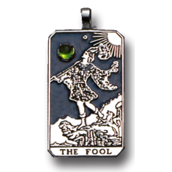 The Fool Large Gemstone Tarot Pendant