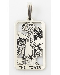 The Tower Small Tarot Pendant