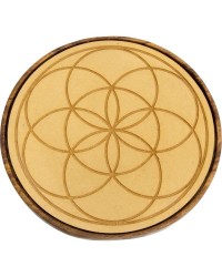 Seed of Life Wood Crystal Grid