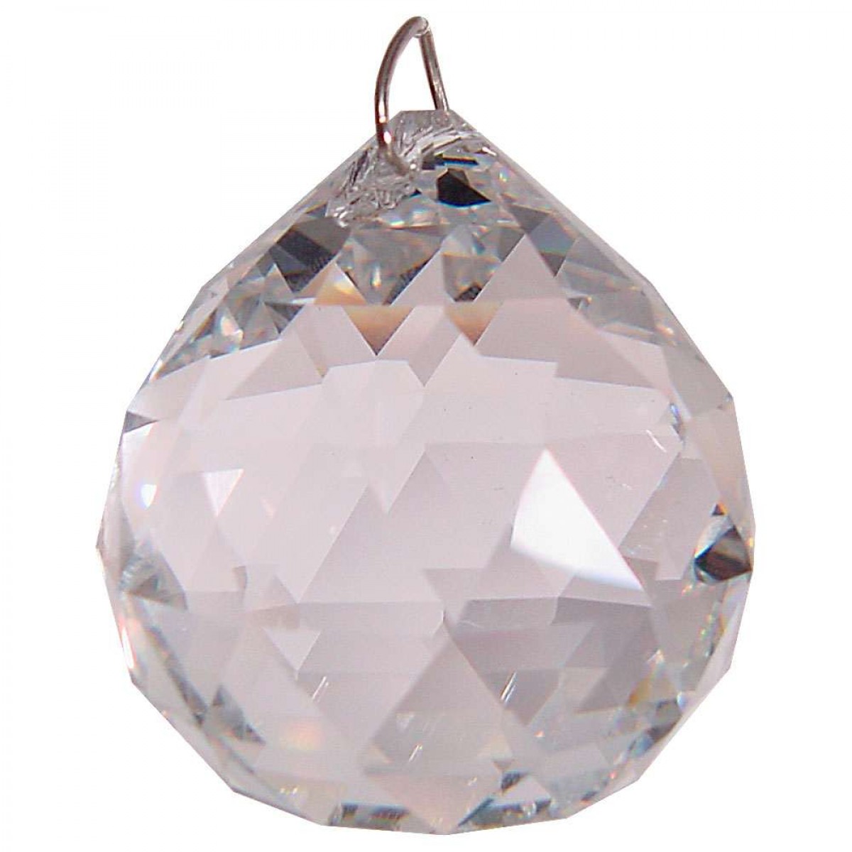 Feng Shui Clear Cut Crystal Sphere Faceted Gazing Ball Prisms