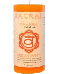 Sacral Chakra Orange Pillar Candle