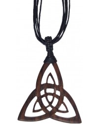 Wood Triquetra Large Pendant