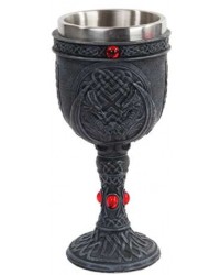 Winged Double Dragon Wine Goblet