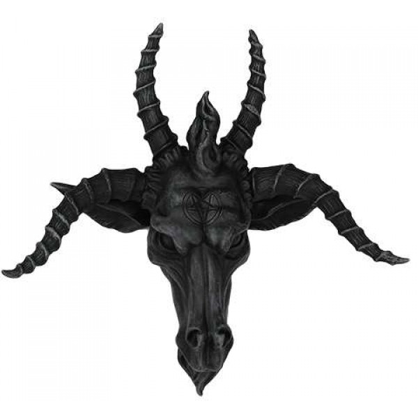 Baphomet Horned God Goat Skull Plaque