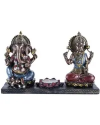 Ganesha and Krishna Candle Holder