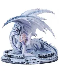 Ice Dragon with Fairy Statue