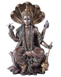 Vishnu Bronze Resin Hindu God Statue