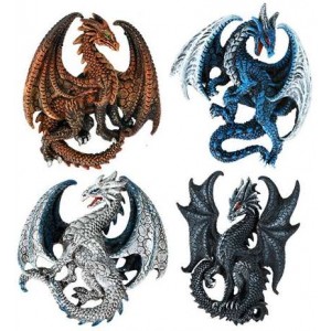 Set of 4 Dragon Magnets