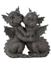 Garden Dragon Loving Couple Statue