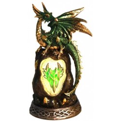 Green Dragon on Rock LED Night Light