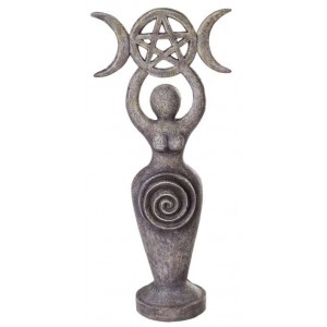 Spiral Goddess Triple Moon Altar Statue